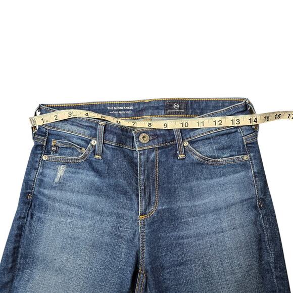 AG Adriano Goldschmied Midi Ankle Mid Rise Legging Ankle Jeans Size: 25 - Picture 3 of 5